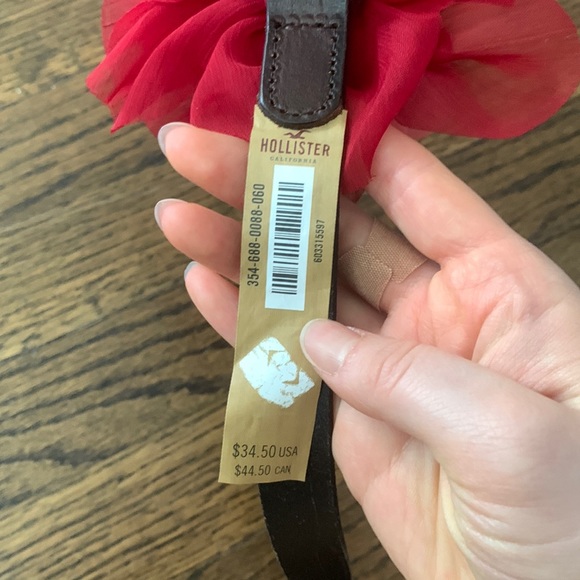 New Hollister Women’s Genuine Leather Flower Belt Size XS/S - Picture 5 of 6
